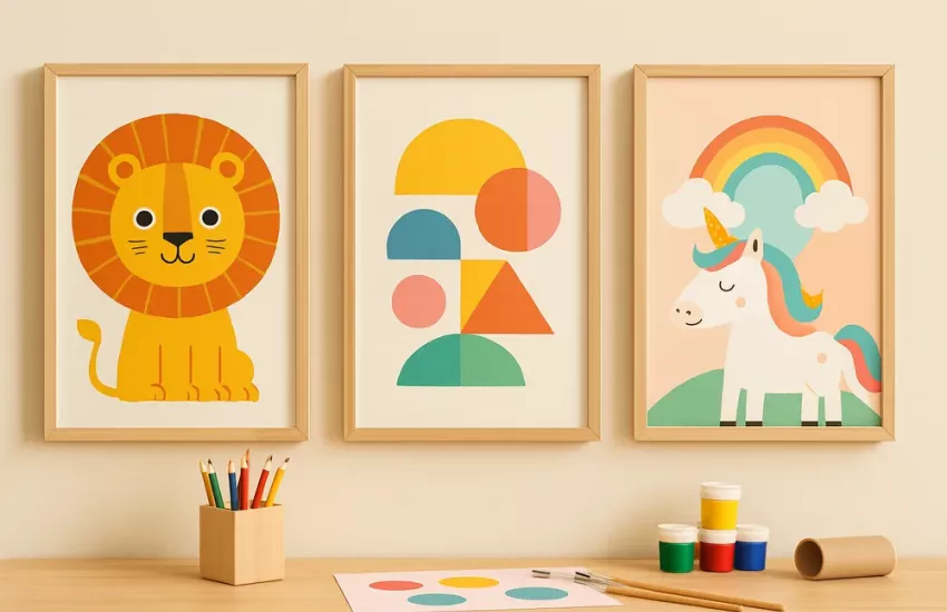 Wat zijn leuke ideeën voor de muur van een kinderkamer?