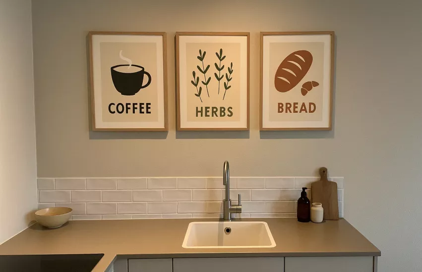 Welke wanddecoratie is leuk voor in de keuken?