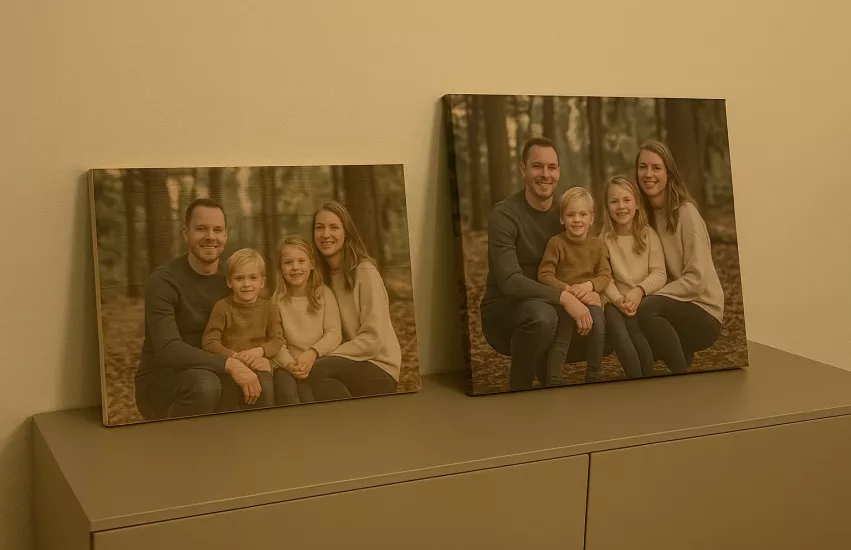 Wat is mooier: een foto op hout of op canvas?