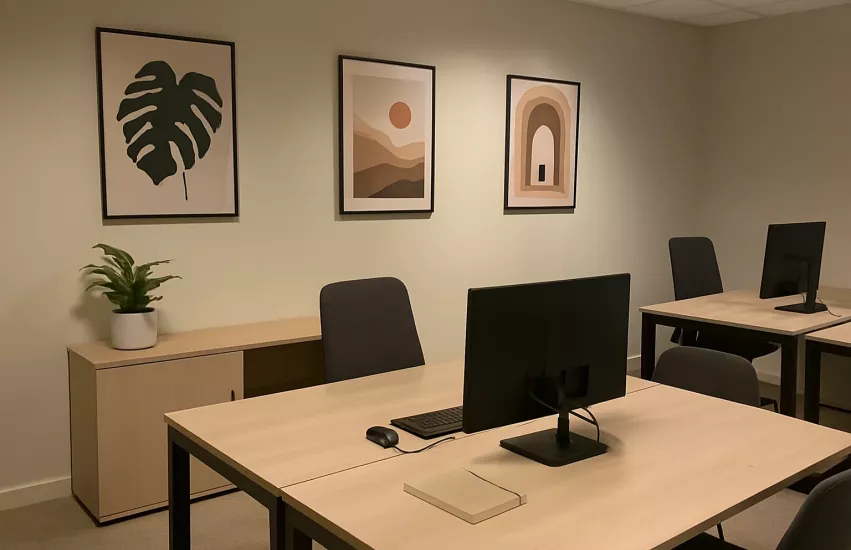 Welke soorten wanddecoratie zijn geschikt voor zakelijke ruimtes?