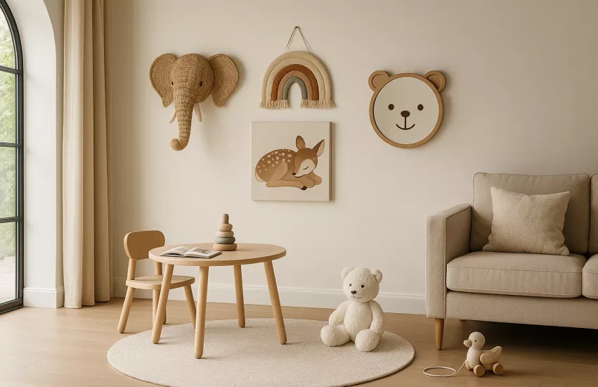 Welke wanddecoratie is het meest kindvriendelijk en veilig?